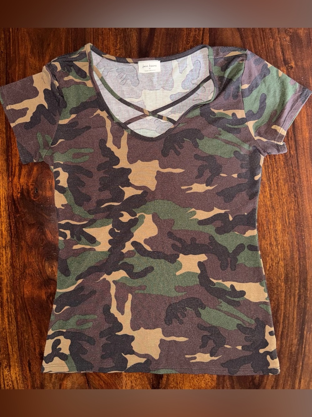 Women's Camo Short Sleeve Top